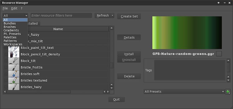 Krita Resource Manager