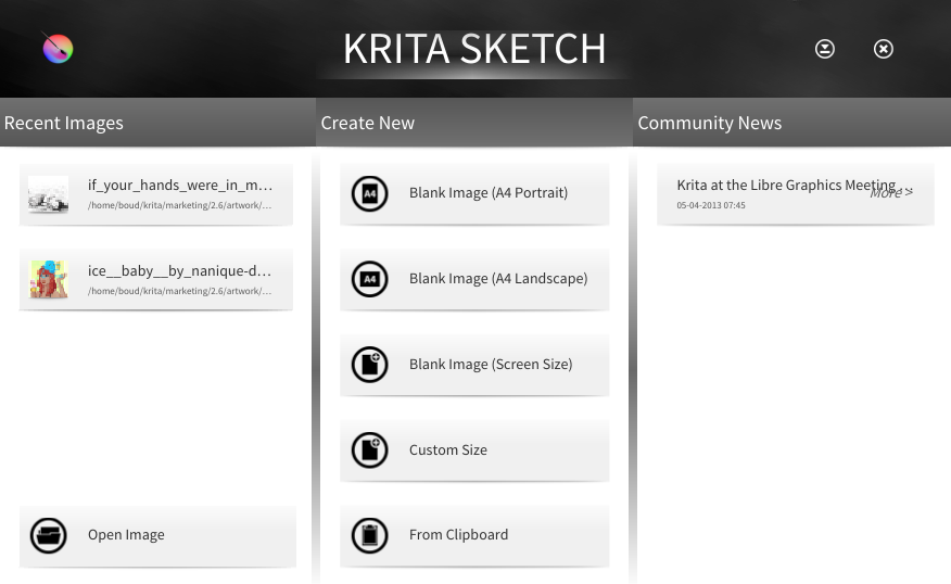 |Screenshot of Krita Sketch